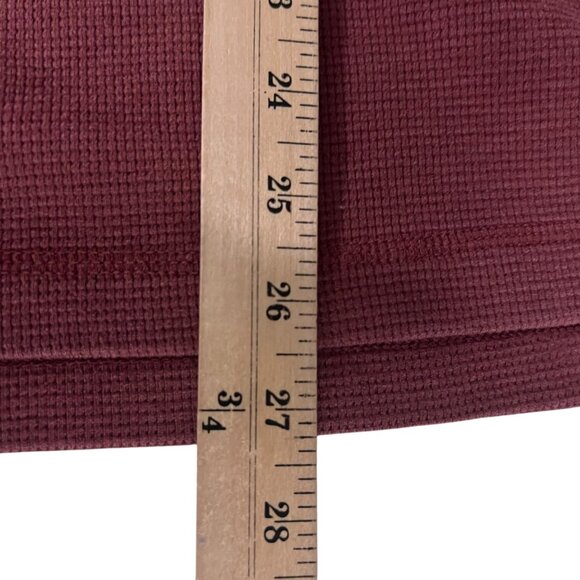 Eddie Bauer Men's Burgundy Waffle Knit‎ Thermal Long Sleeve Pullover Size M - Picture 8 of 8